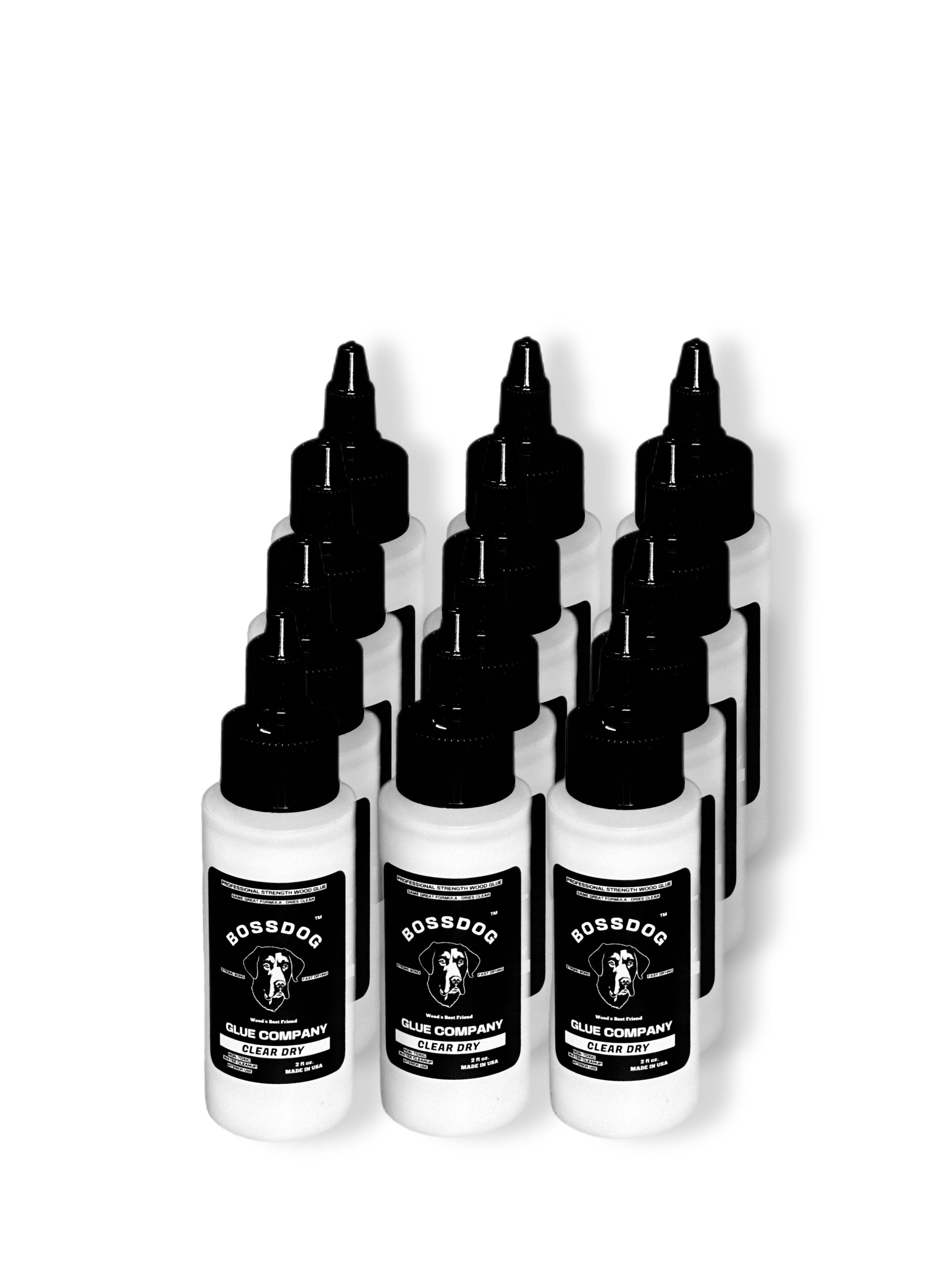 2 fl oz Clear Dry BOSSDOG Wood Glue (12 count)