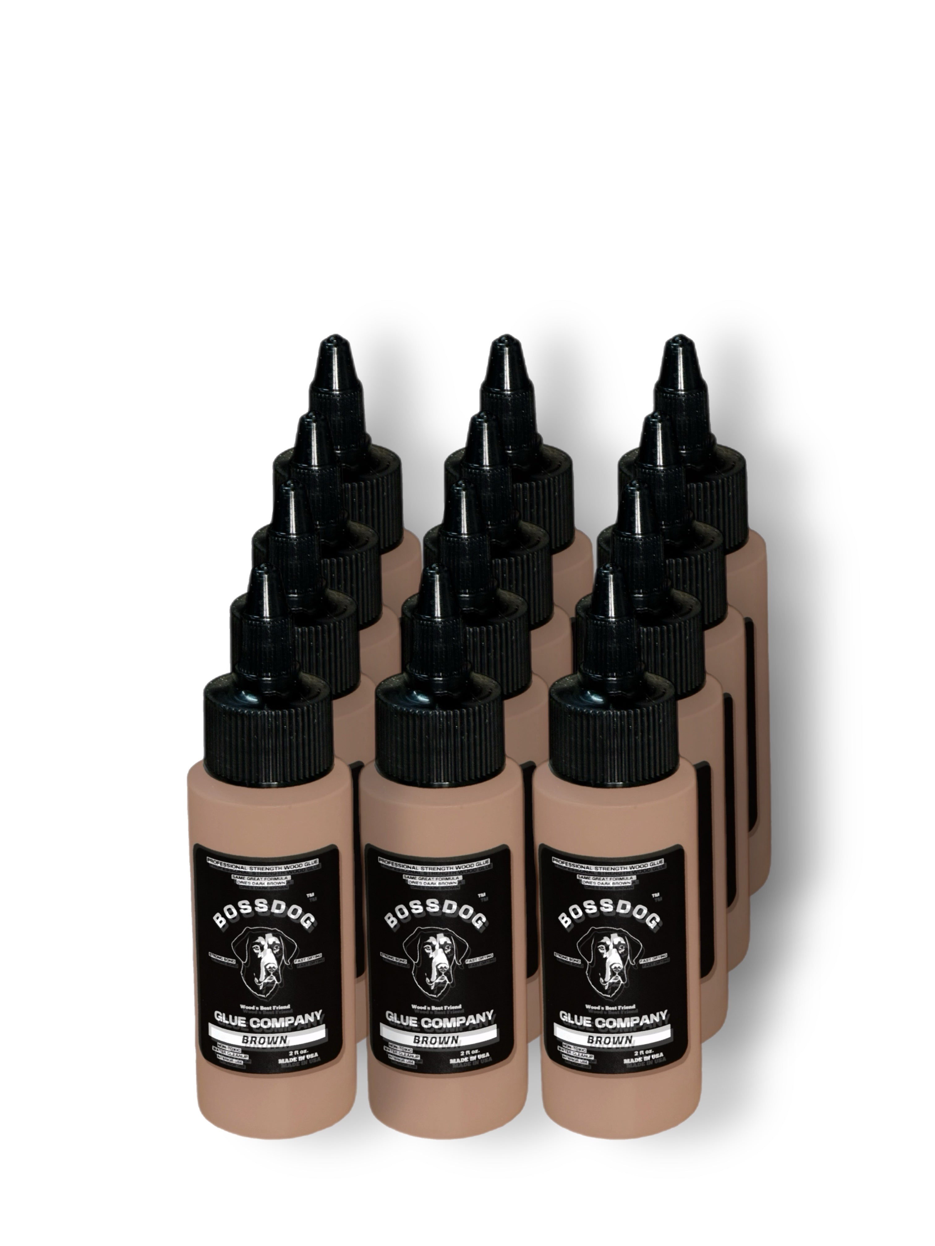 2 fl oz BOSSDOG Wood Glue/BROWN (12 count)