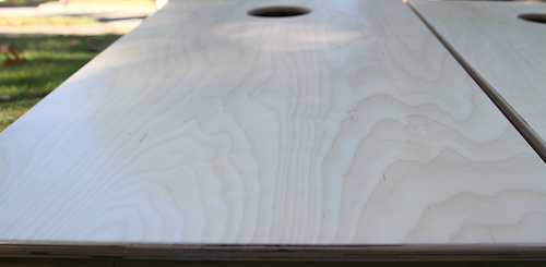 Plain cornhole boards