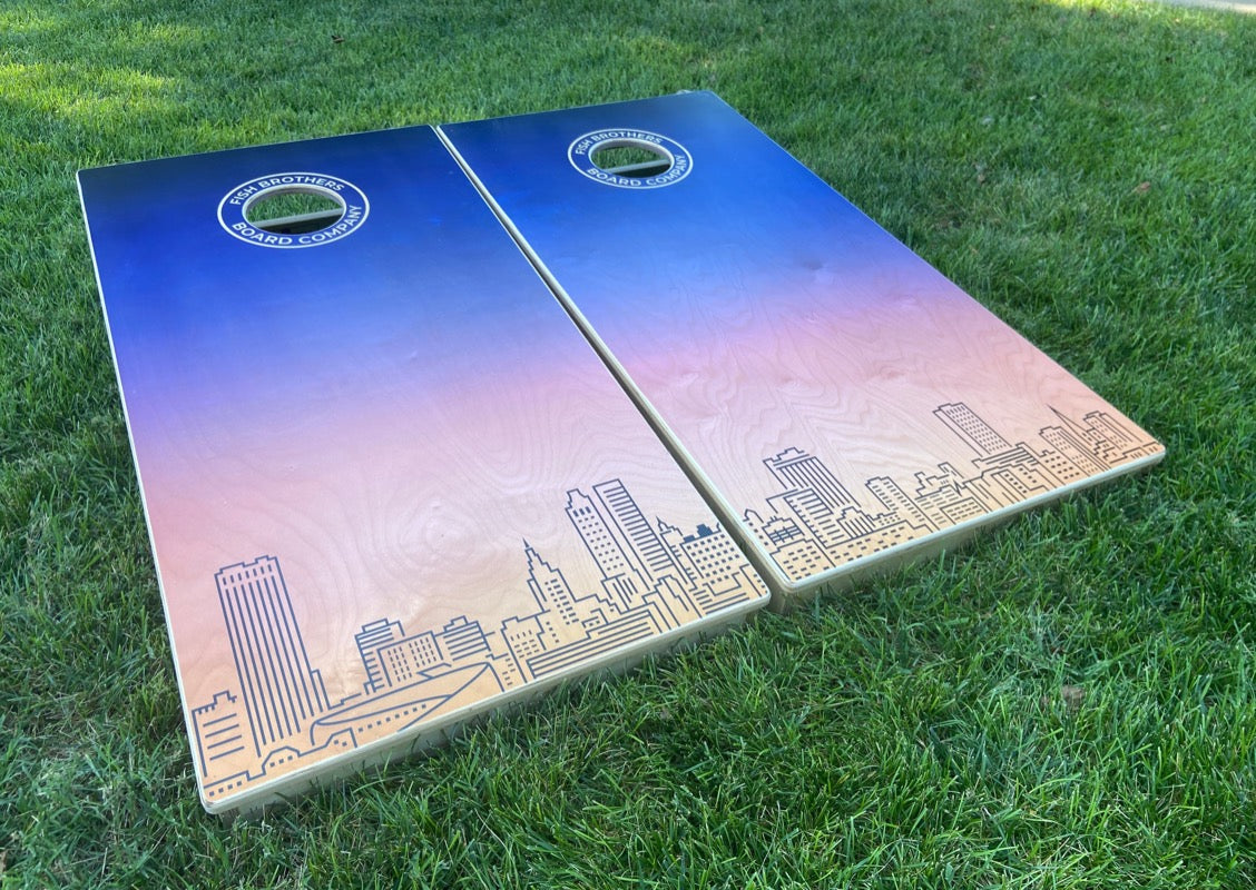 customcorntoss really hooked fish co Tulsa Cornhole Boards