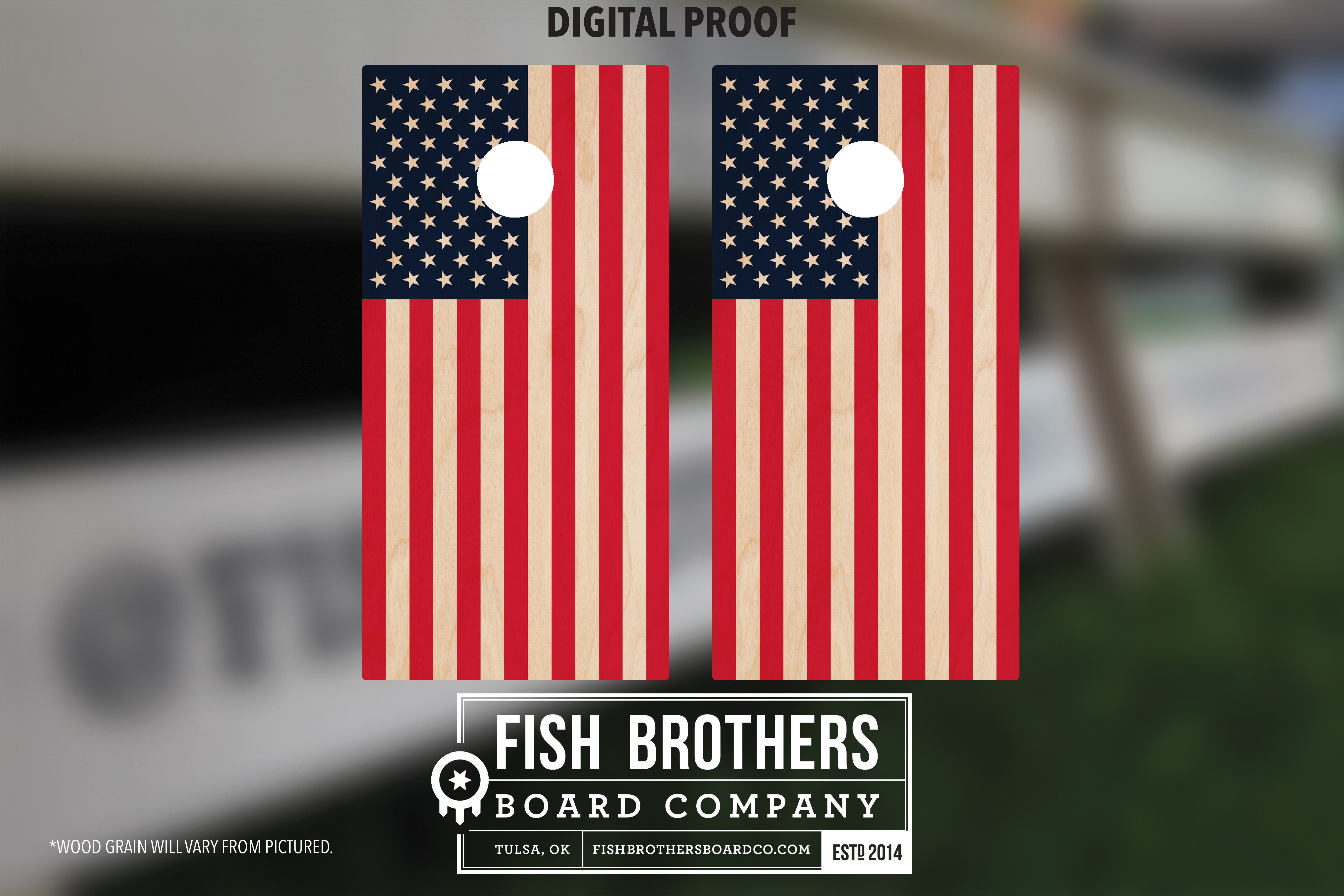 American Flag Cornhole board